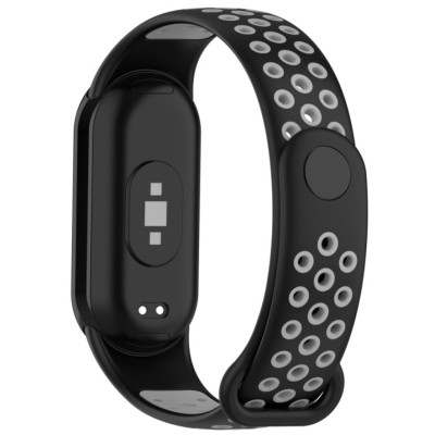 Ремешок для фитнес браслета BeCover Vents Style для Xiaomi Mi Smart Band 10 Black-Gray (713628) Винница - изображение 3