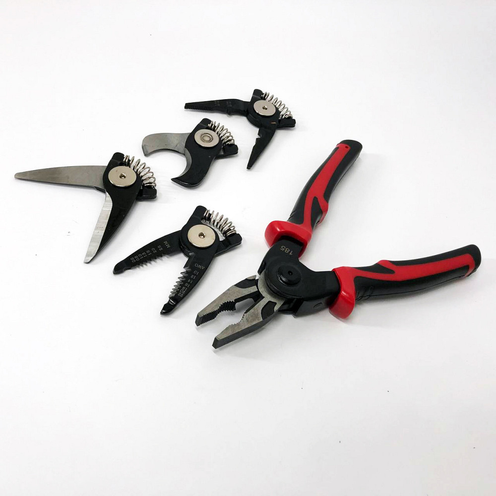 Багатофункціональний набір швидкозмінних інструментів 5 в 1 (плоскогубці, зачищення ізоляції, щипці обтискні) SA-84 Львів - фото 4