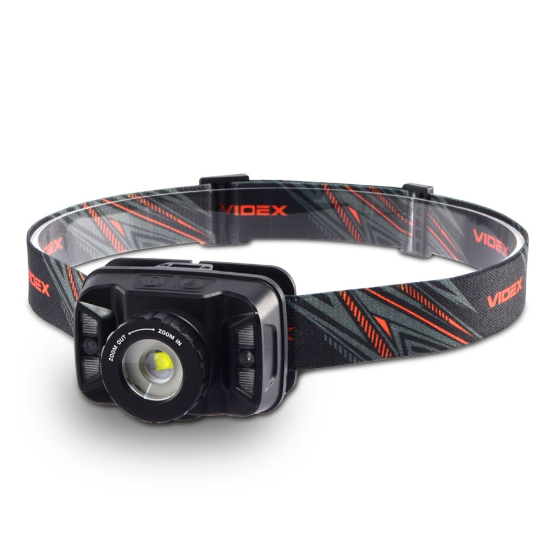 Ліхтарик LED налобний 270Lm 5000К чорний VLF-H045Z Videx Житомир