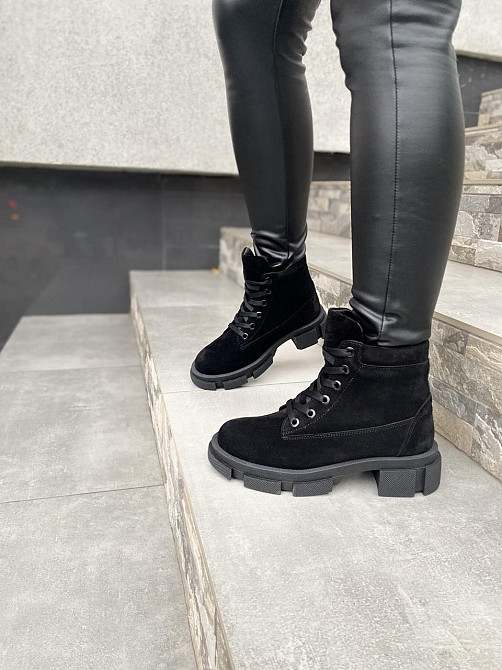 Черевики жіночі ARLEN чорні замша натуральна высота 13 см (БК-16 /1438) (4203) Коломия - фото 2