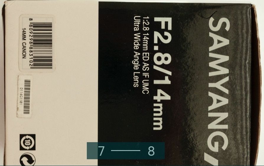 Об'єктив Samyang 14mm. F2.8 Canon EF. Ідеальний стан! Київ - фото 2