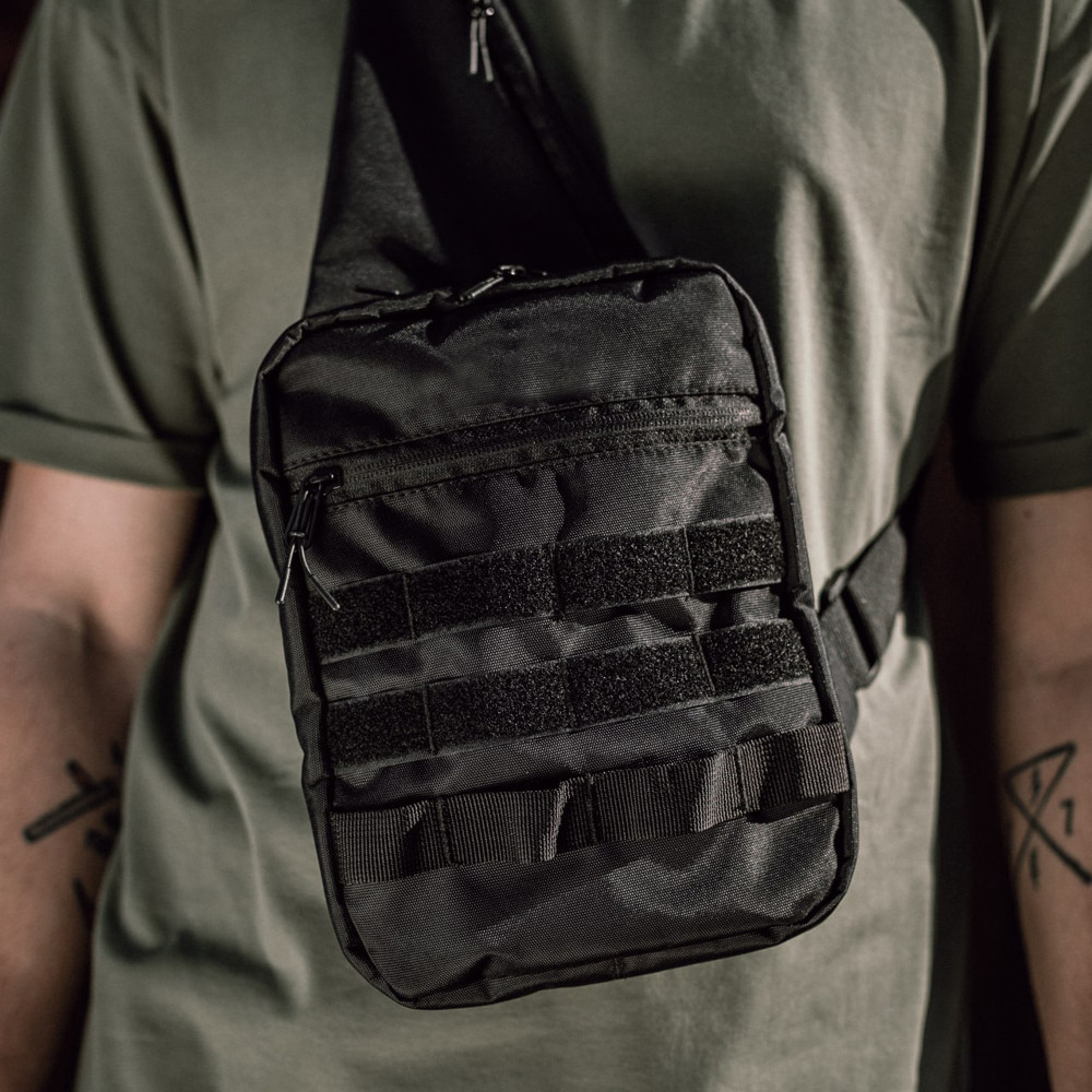 Чоловіча плечова сумка слінг, Чоловіча нагрудна сумка універсальна Тактична несесер AN-95 Львів - фото 9