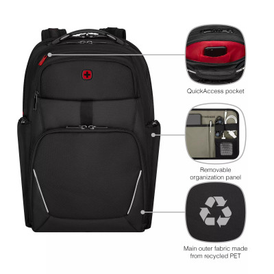 Рюкзак для ноутбука Wenger 17" New Icons, Meteor, Black (653188) Вінниця - фото 10