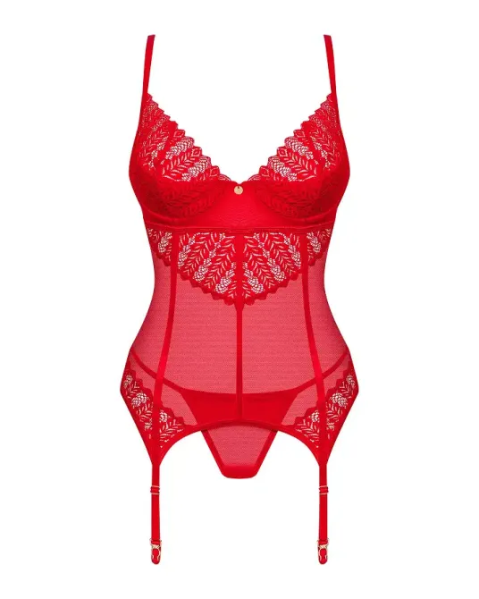 Корсет Obsessive Ingridia corset & thong M/L Львів - фото 3