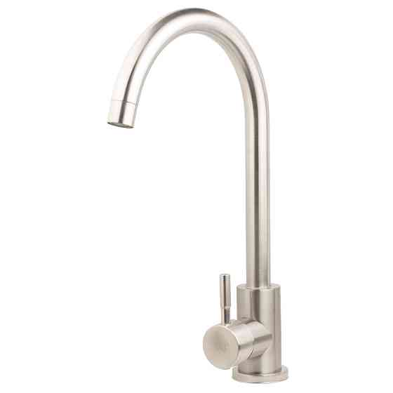 TAU Смеситель s20 Ø35 для кухни излив ухо на гайке (без шлангов) SS TAU (9820131) Київ