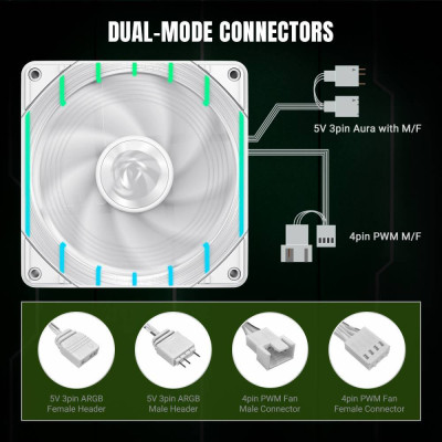Кулер до корпусу Gamemax Tornado T12 ARGB-RW Вінниця - фото 2