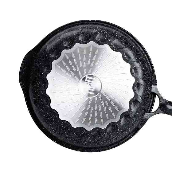 Алюмінієва сковорода 2,8 л з мармуровим покриттям антипригарним Ø 28 см товсте дно MGC чорний HP-4-420B Коломия