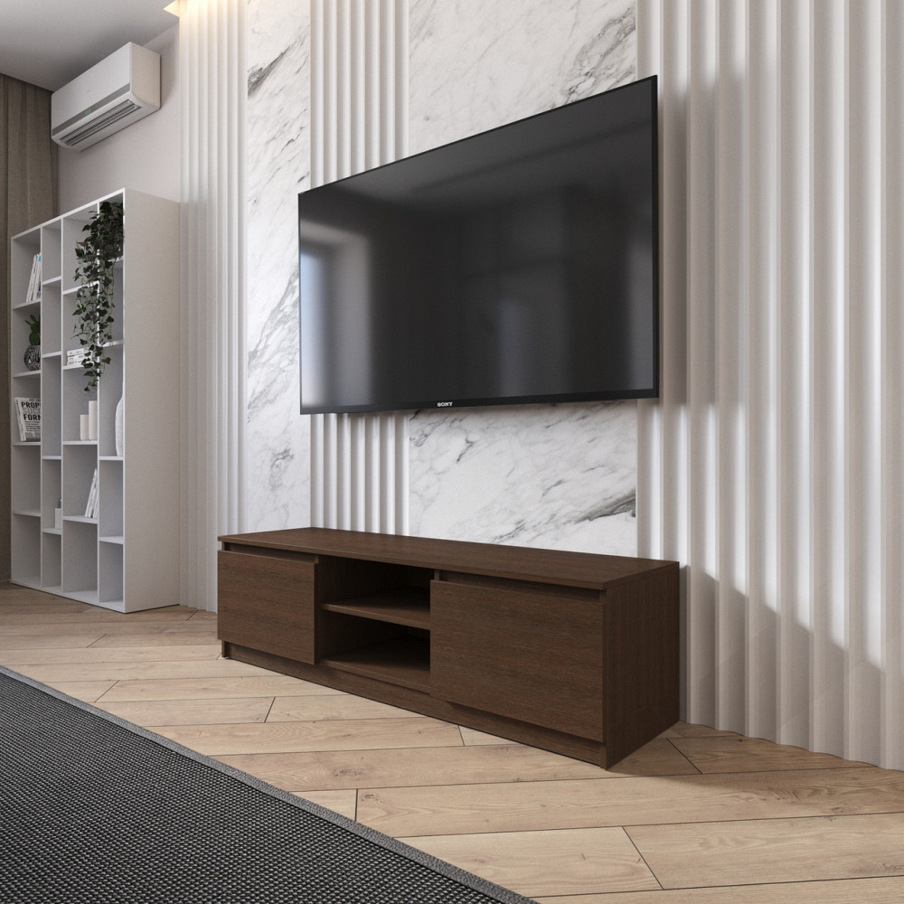 Тумба под телевизор VAYS R-14, с открытой нишей, ЛДСП, 140×40×40 см – для гостиной и спальни, под ТВ Львов - изображение 6