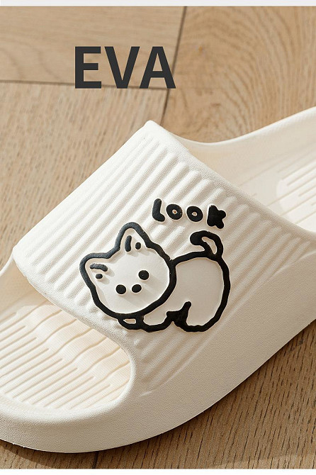 Женские шлепанцы белые foam Котик Одесса - изображение 15