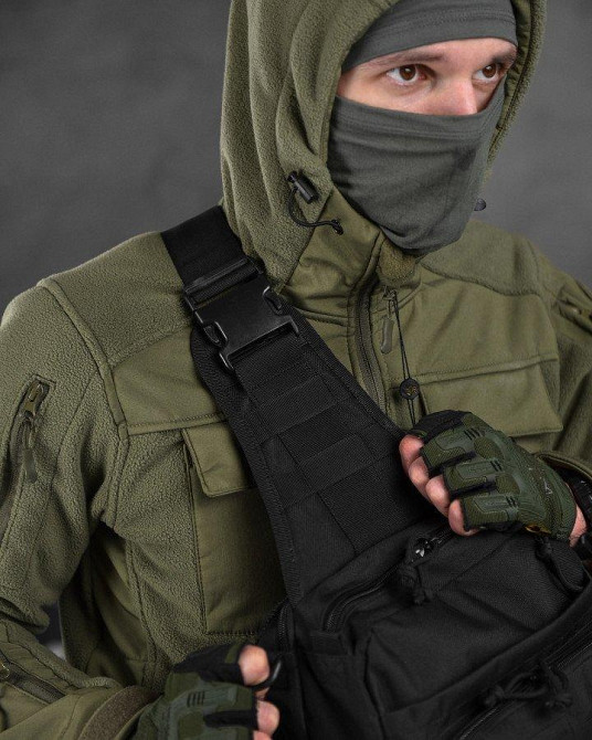 Сумка-слінг тактична з однією лямкою SILVER KNIGHT 8 л black ВТ6396 Одеса - фото 4