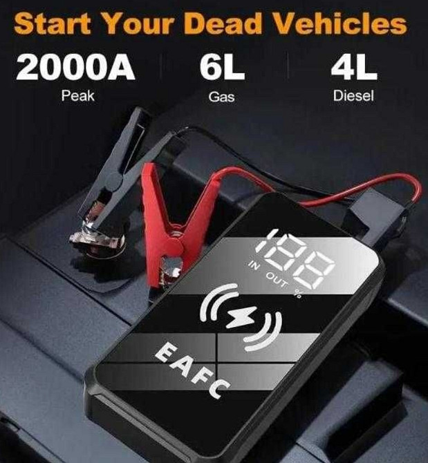 Пусковий пристрій для авто, бустер, павербанк 