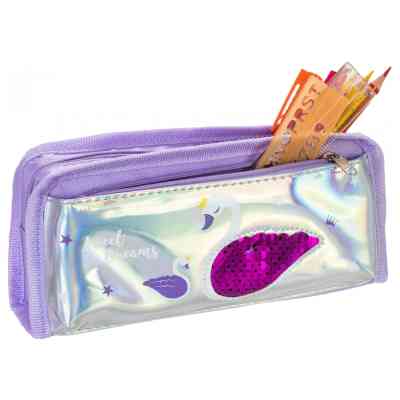 Пенал Cool For School голографічний з паєтками Sweet Dreams фіолетовий (CF86968) Вінниця