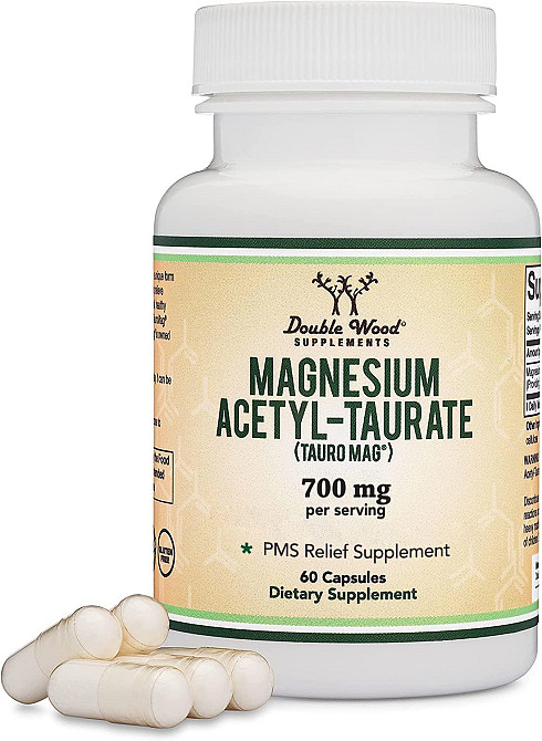 Таурат магния Double Wood Magnesium Acetyl-Taurate 700 mg 60 capsules Луцк - изображение 1