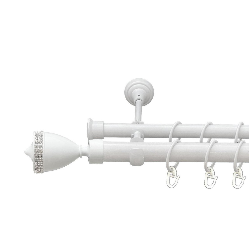 Карниз Orvit Етернія металевий дворядний відкритий гладка труба кільце металеве Арктіс 25\19 мм 200 см (00-00021150) Львів - фото 1