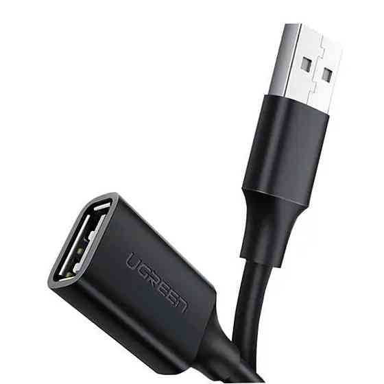 Кабель UGREEN US103 USB 2.0 A Male to A Female Cable 3m (Black)(UGR-10317) (UGR-10317) Київ