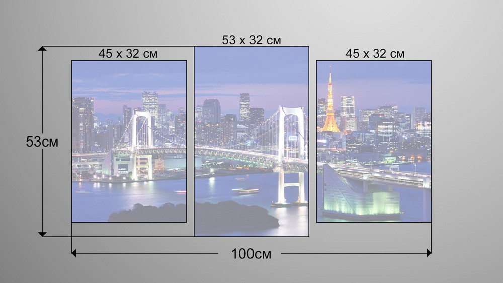 Модульная картина Ночной город Art-88_3 Киев - изображение 3