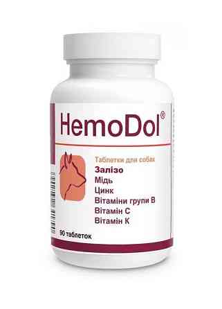 HemoDol (ГемоДол) добавка для нормализации физиологического баланса крови собак 90 таблеток, Дольфос Винница