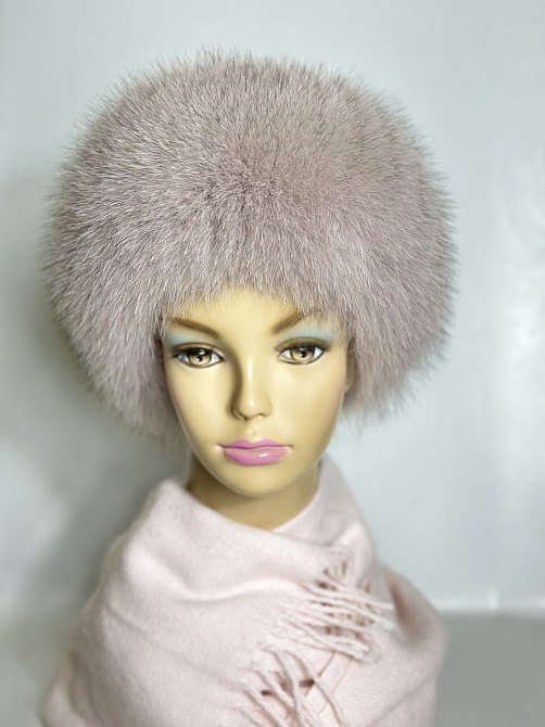 Хутряна пов'язка на голову жіноча з песця Пудра Харків - фото 9