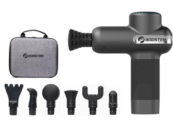 Перкуссионный массажный пистолет Booster Lightsaber Mini (6 насадок) Винница