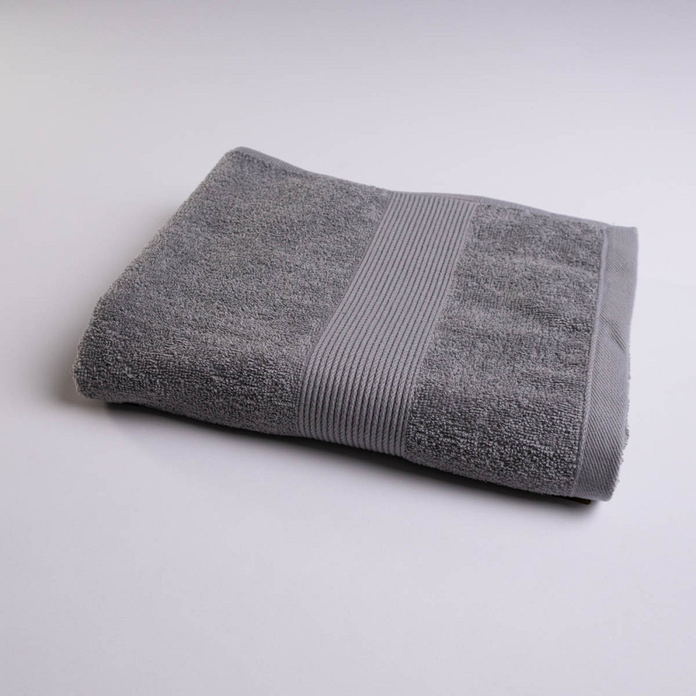 Набор махровых полотенец с бордюром 3шт GM Textile 50х90см, 50х90см, 70х140см 400г/м2 (Серый) Сумы - изображение 3