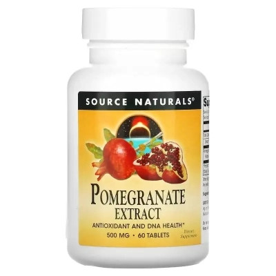 Травы Source Naturals Экстракт граната, 500 мг, Pomegranate Extract, 60 таблеток (SNS-01627) Винница - изображение 1
