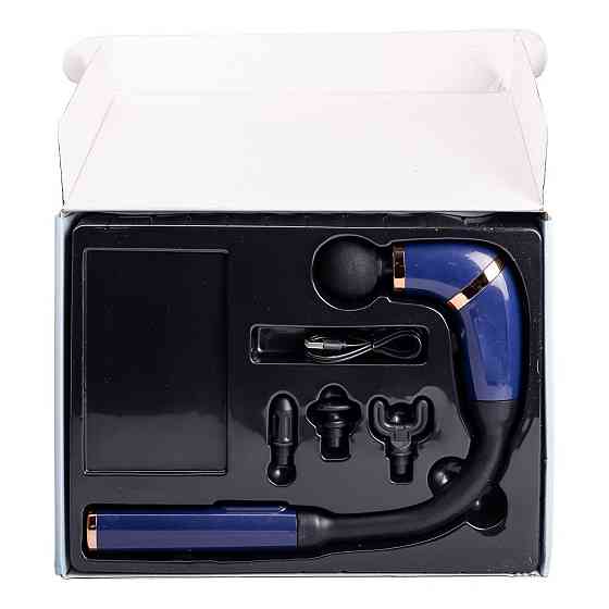 Ручной массажер с USB зарядкой, 3200 об/мин, синий Киев