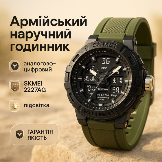 Армейские часы милитари SKMEI, Водонепроницаемые мужские часы Водонепроницаемые с гарантией SI-98 Львов