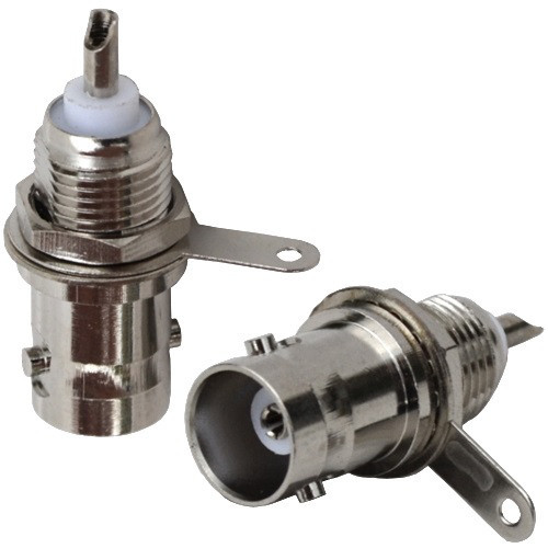 Гнездо BNC монтажное с гайкой, латунь Полтава - фото 1