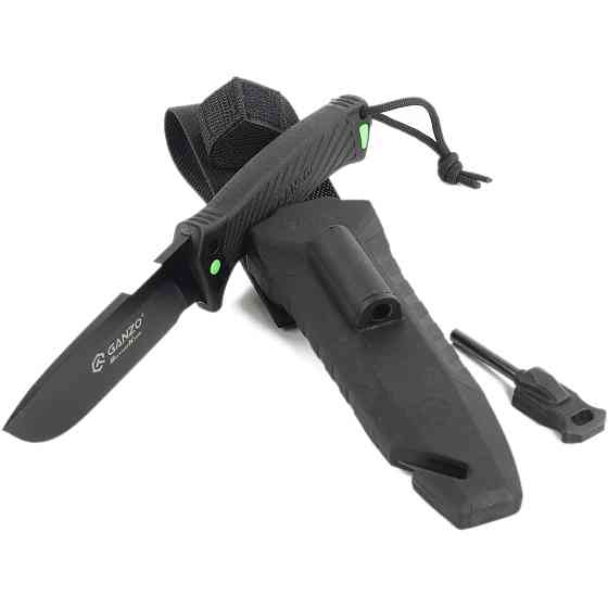 Нож Ganzo G8012V2-BK черный (G8012V2-BK) с паракордом Киев