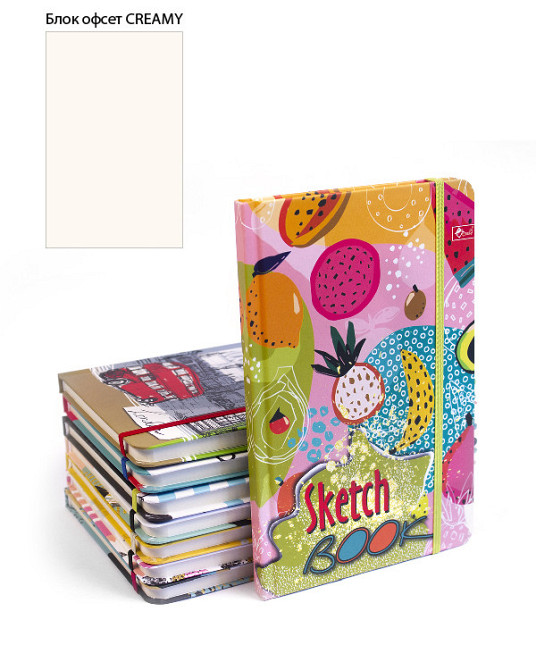 Блокнот А5/64 арк. "Скат""CREAMY" # офсет, тверда обкл. на гумці, ТП-66, шт Київ - фото 1