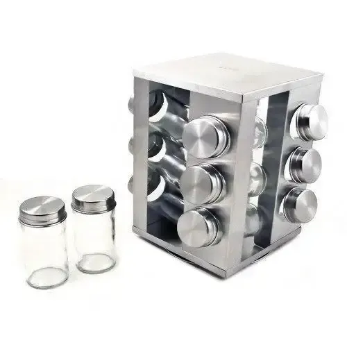 Набор емкостей для специй на подставке UNIQUE 12 в 1 Квадрат Органайзер для приправ Коломия