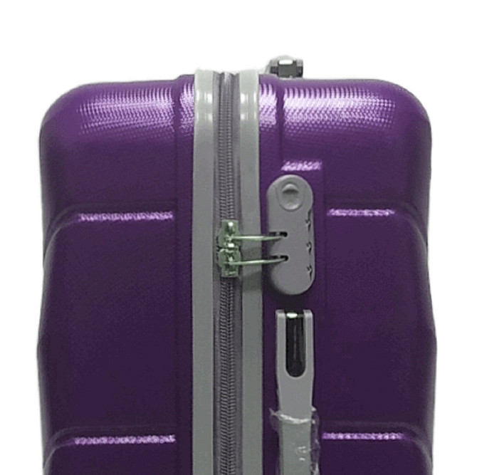 Чемодан пластиковый MILANO BAG 147 средний 65 см фиолетовый Киев - изображение 4