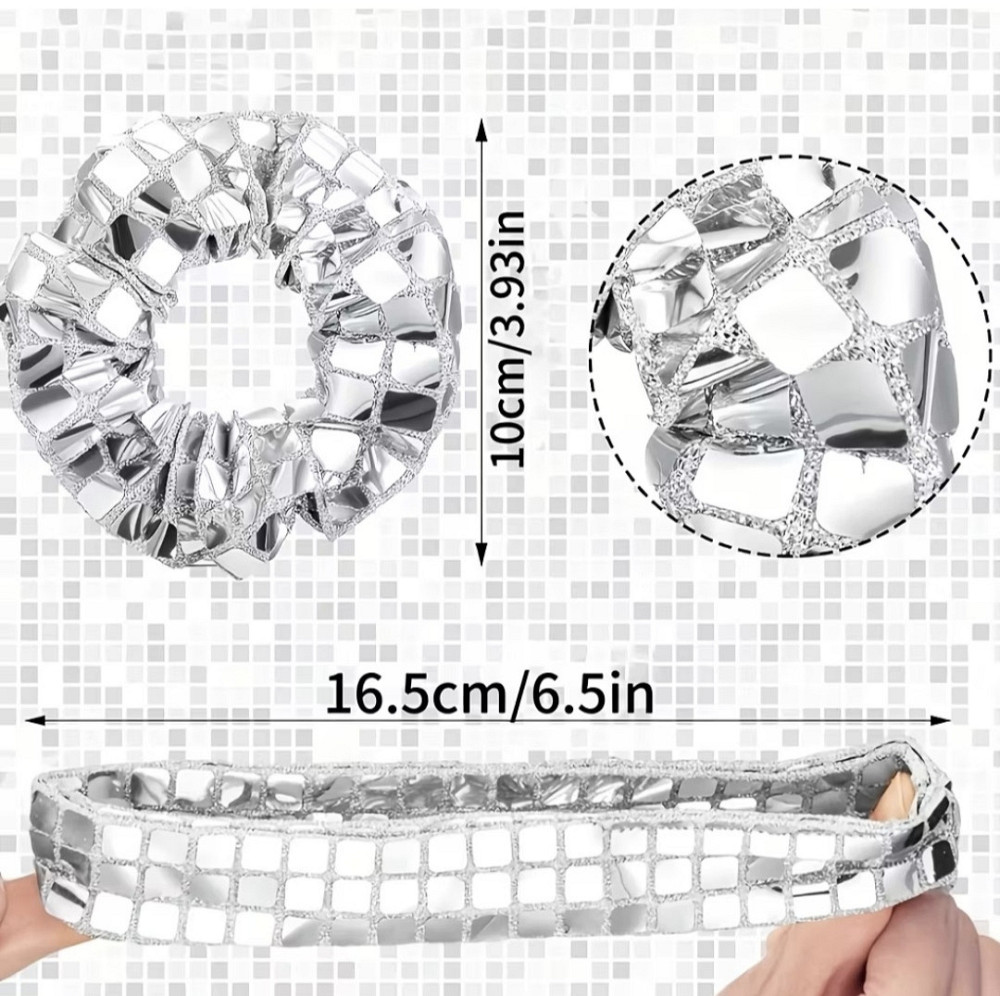 Гумка для волосся срібляста Смела - изображение 3