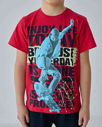 Подростковый комплект с шортами на мальчика Tom John - Скейт - Family look папа/сын 89901 Киев