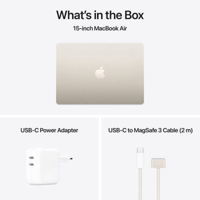 Ноутбук Apple MacBook Air 15 M4 A3241 Starlight (MW1J3UA/A) Вінниця - фото 2