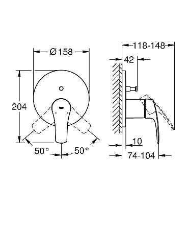 Змішувач прихованого монтажу на 2 споживача Grohe Eurosmart New (24043003) ( 18829 ) ( 17464 ) Харьков