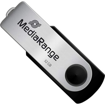 USB флеш накопитель Mediarange 32GB Black/Silver USB 2.0 (MR911) Винница - изображение 1