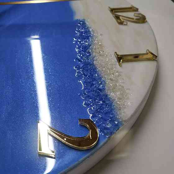 Часы настенные 40 см из эпоксидной смолы ручной работы Днепр