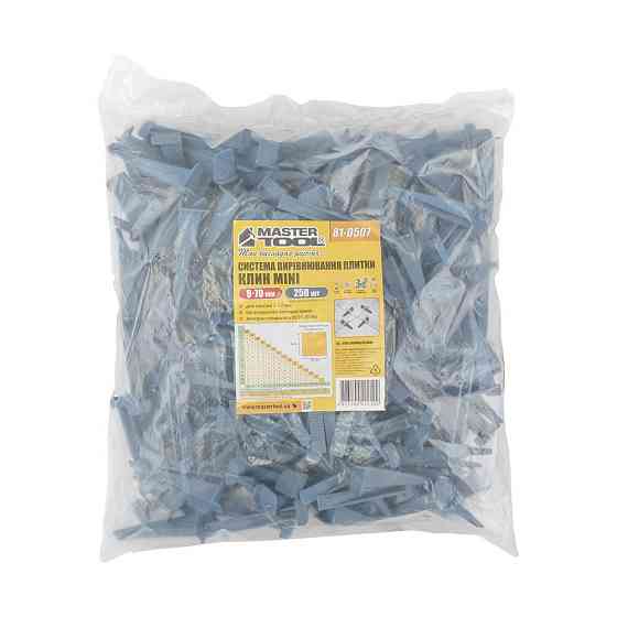 MASTERTOOL Система вирівнювання плитки MASTERTOOL КЛИН MINI 9х70 мм набір 250 шт 81-0507 Коломия
