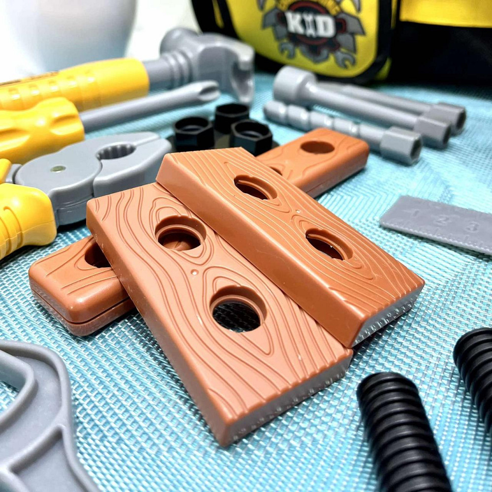 Набір інструментів шуруповерт молоток гайки викрутка у валізці Жовтий (T013) Чернігів - фото 5