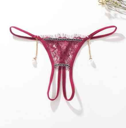 Труси еротичні з розрізом універсальний бордовий Київ