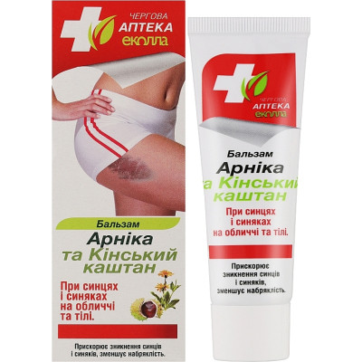 Бальзам для тела Біокон Дежурная Аптека Эколла Арника и Конский каштан 30 г (4820008319784) Винница - изображение 1