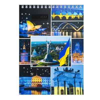 Блокнот Buromax на пружині зверху Patriot Kyiv A5 48 листів у клітину (BM.24545105) Вінниця