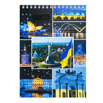 Блокнот Buromax на пружині зверху Patriot Kyiv A5 48 листів у клітину (BM.24545105) Вінниця - фото 3