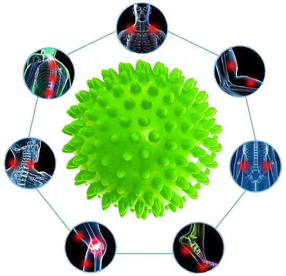 Масажний м'ячик EasyFit PVC 7.5 см м'який (надувний) зелений Коломия