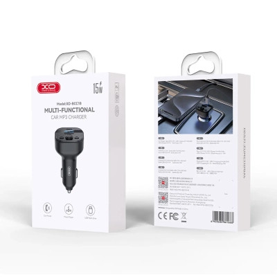 FM модулятор XO BCC18 USB-A OTG/USB-C Black (BCC18.black) Винница - изображение 4