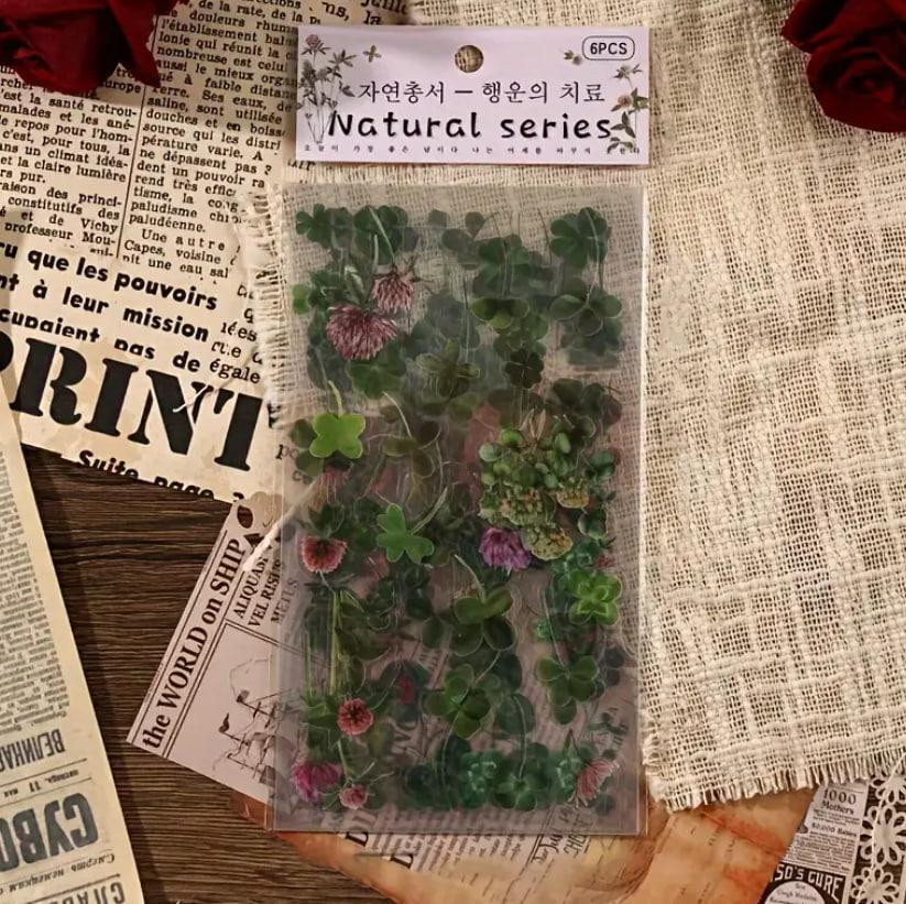 Глянцеві наклейки з конюшиною, 6 листів, самоклеючі ПВХ-стікери з блискучим покриттям для скрапбукін Київ - фото 4