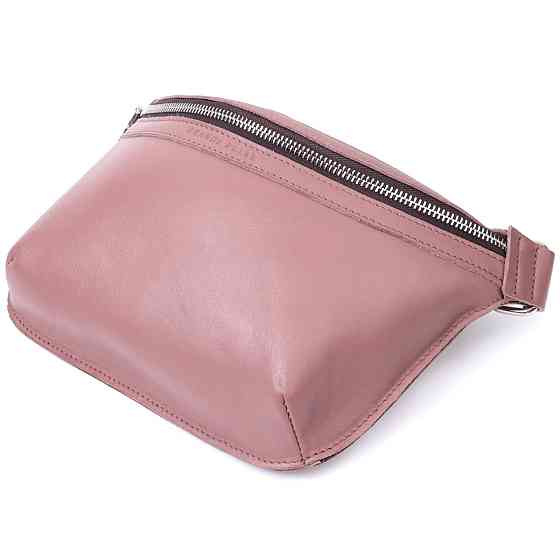 Интересная бананка для женщин из натуральной кожи GRANDE PELLE 22816 Бежевый Киев