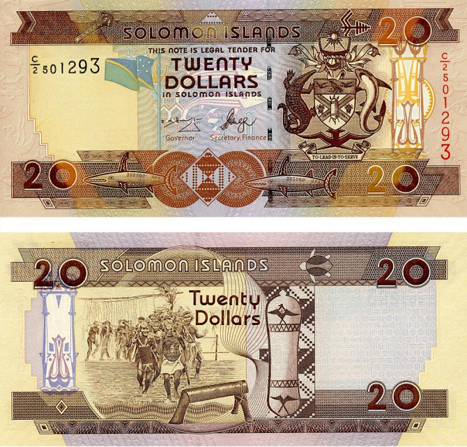 СОЛОМОНОВІ ОСТРОВИ. 20 доларів 2009 р. (Р-28. Серія С/6) UNC! Полтава - фото 1