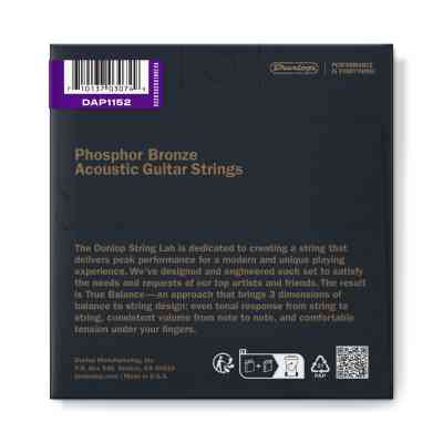 Струны для гитары Jim Dunlop Phosphor Bronze Acoustic Guitar Strings (11-52) (DAP1152) Винница